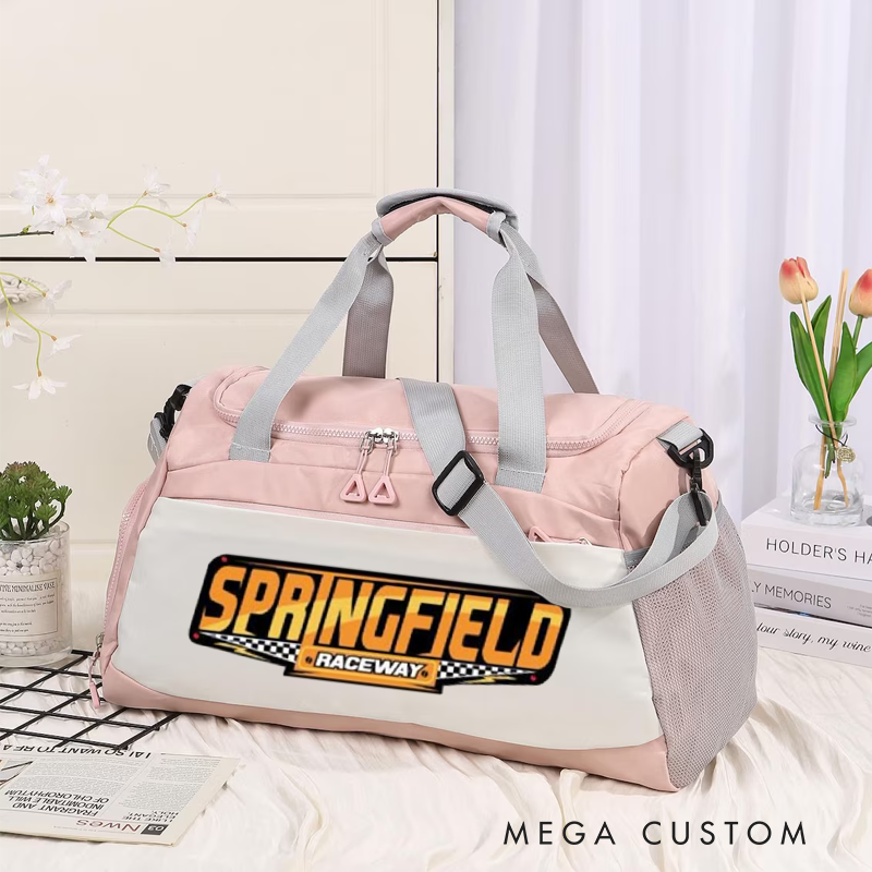 Personalized Racing Duffel Bag Custom Toiletry and Travel Bag Motorsport Fans Racing Enthusiasts