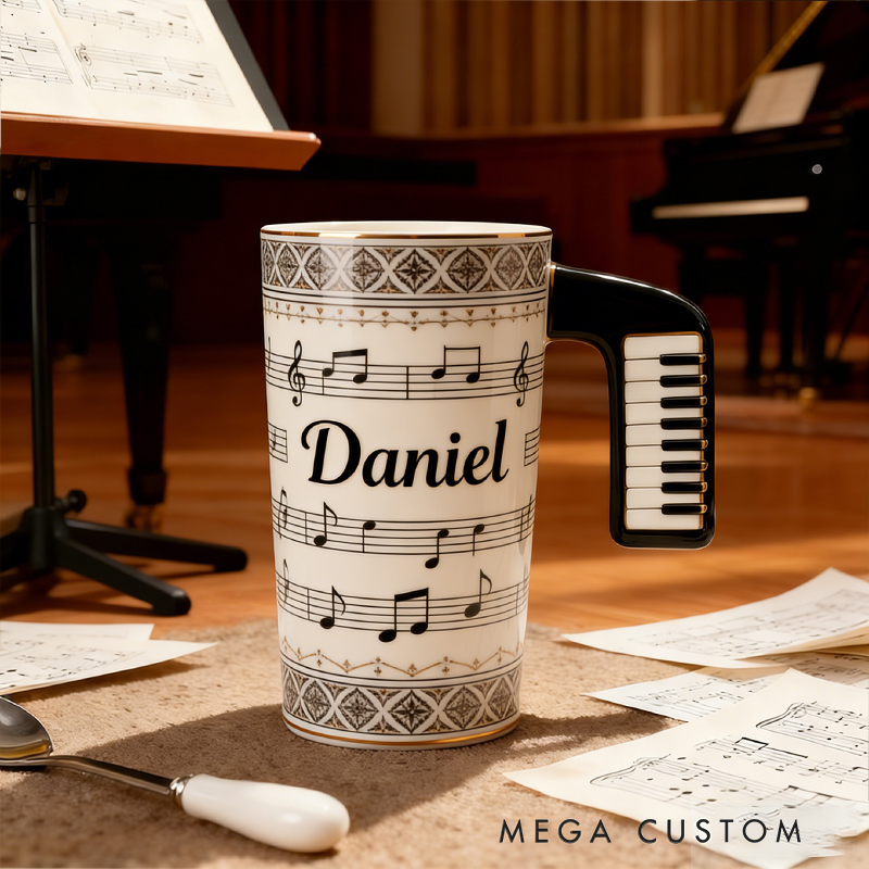 Personalized Piano Keys Coffee Cup a Unique Way to Celebrate Your Love for Music