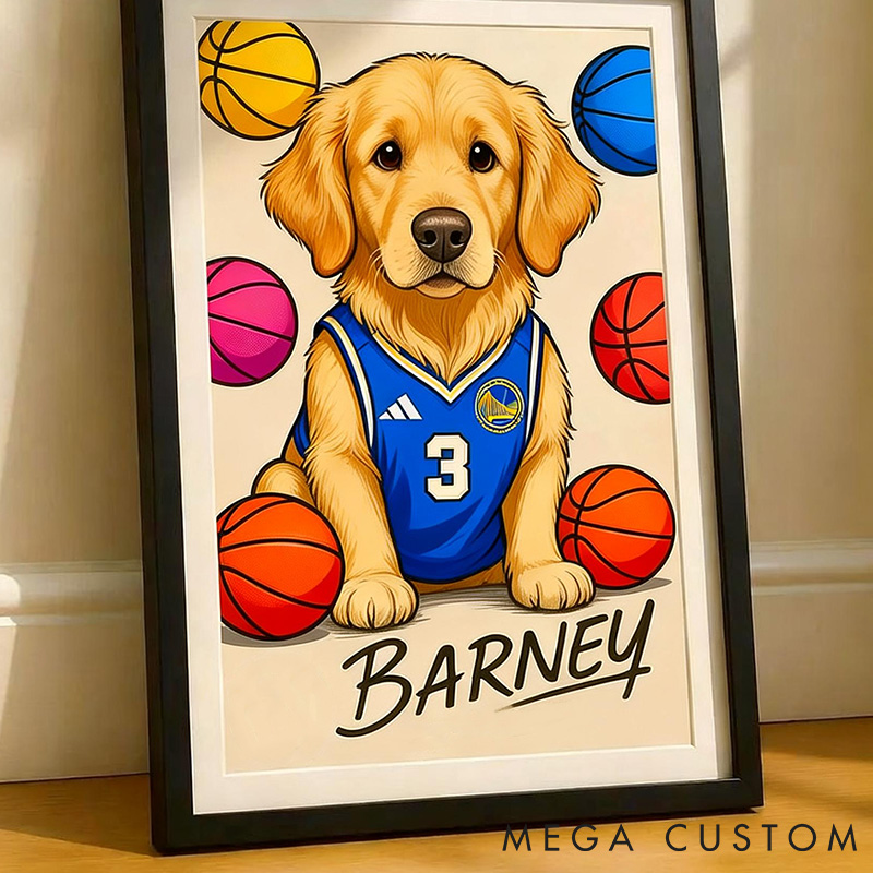 Personalized Pet Lover Football Team Shirt Custom Dog Illustration  Unique Gift for Pet Lovers for Football Fans Pet Portrait