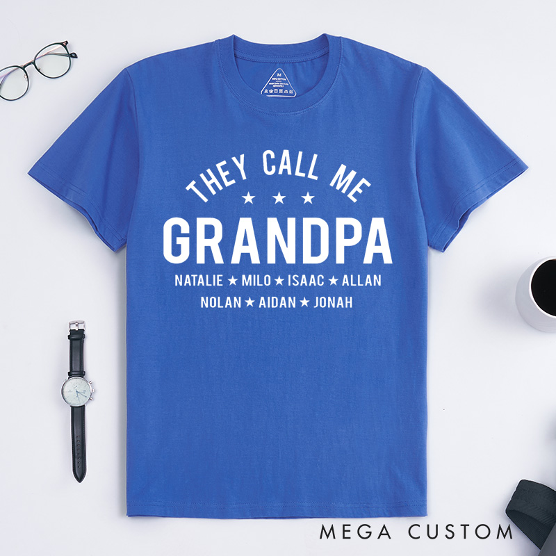 Personalised Father's Day Gift for Grandpa Custom Grandpa Shirt with Grandkids Names Personalized Grandpa Shirt Grandpa Gift with Children's Names