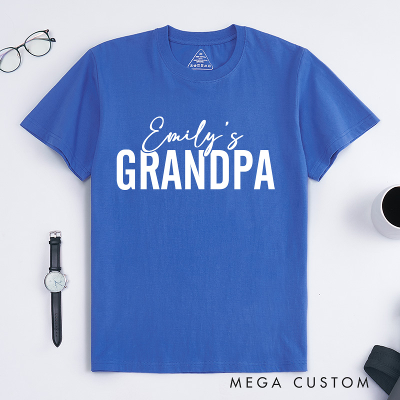 Personalized Grandpa Shirt Father's Day Shirt Customized Grandpa Shirt Gift for Dad New Dad Shirt Custom Shirt for Dad
