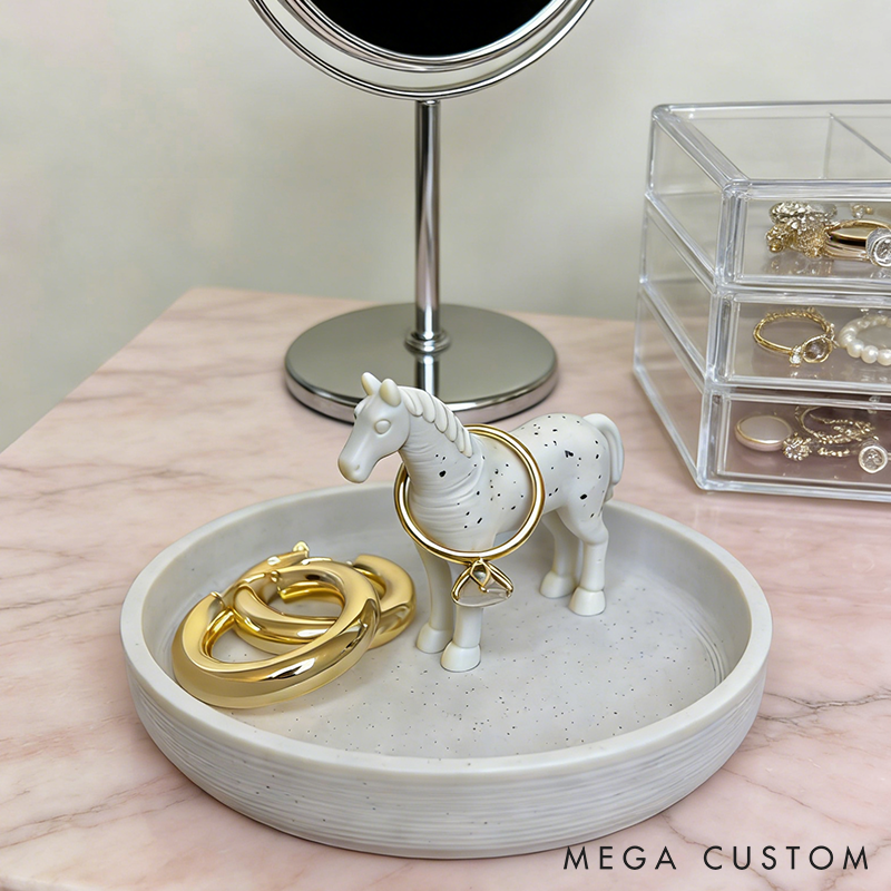 Personalized Horse Lover Horse Ring Dish Horse Ring Holder Night Stand Ring Dish  jewelry Ring Stand