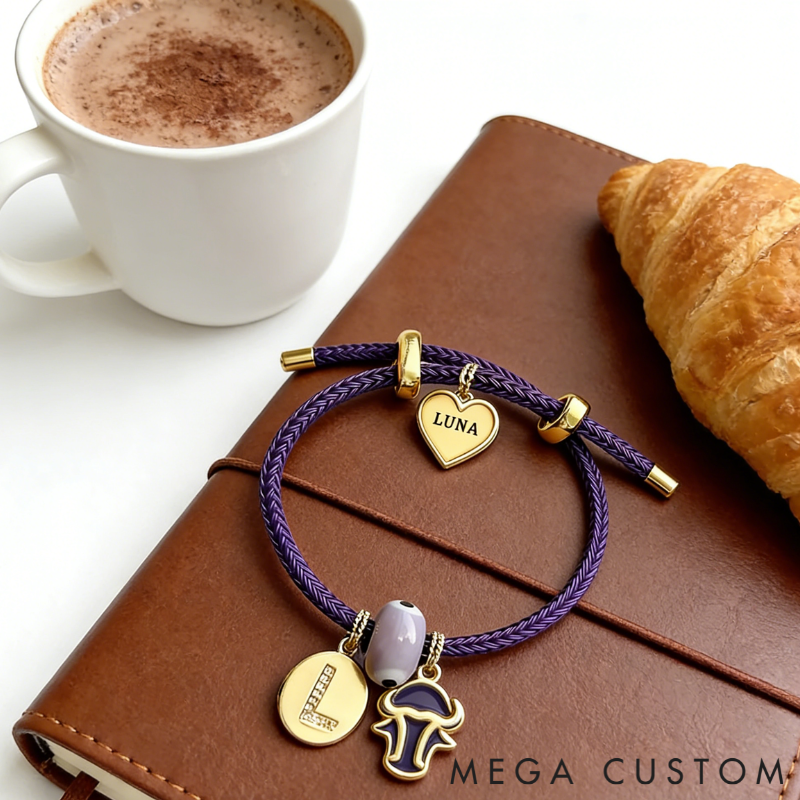 Personalized Zodiac Initials Couple Bracelet Engraved Constellation Charm Gift for Lovers Romantic Connection