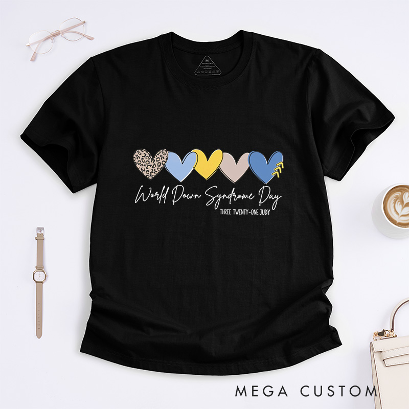 Personalized Down Syndrome T-Shirt World Down Syndrome Awareness Gift