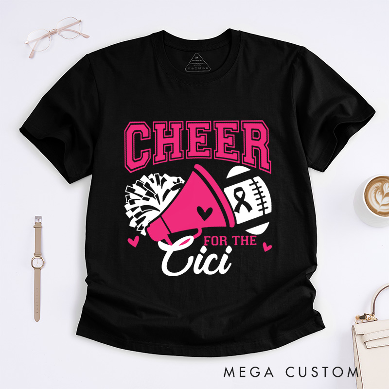Personalized Cheer for the Cure T-Shirt Inspirational Gift for Women Who Have Triumphed 