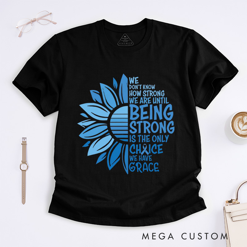 Personalized Cancer Ribbon T-Shirt Colon Cancer Awareness Gift Cancer Survivor Gift