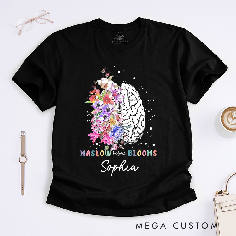 Personalized Maslow Before Bloom T-Shirt Autism Gift