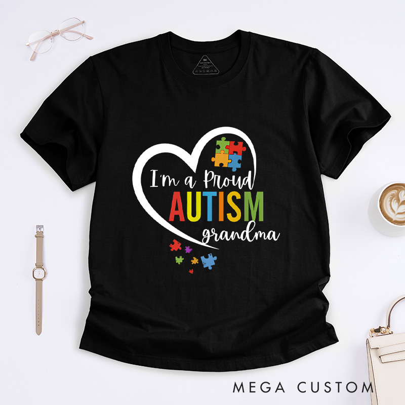 Personalized I'm a Proud Autism Family T-shirt Autism Gift