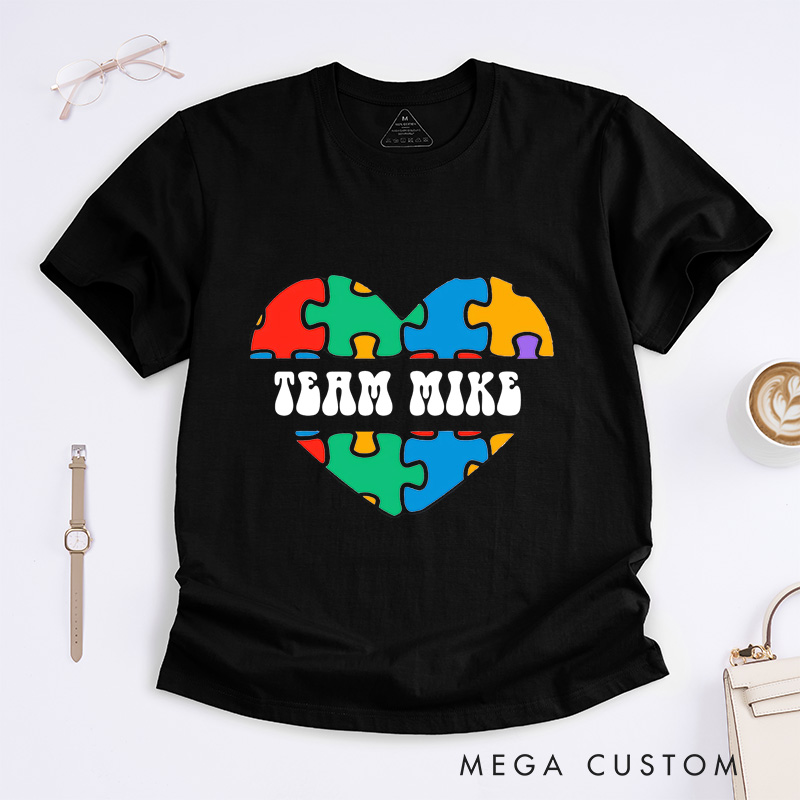 Personalized Autism Puzzle T-Shirt Autism Family Gift