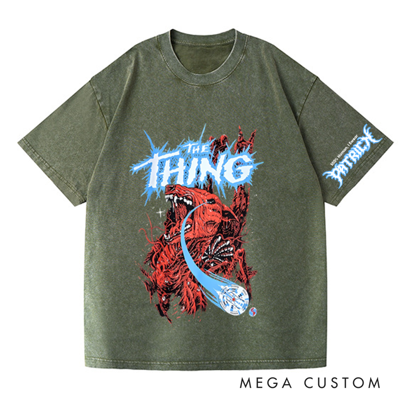 Personalized 100% Human Horror Halloween Washed T-Shirts for Movie TV Show Lovers