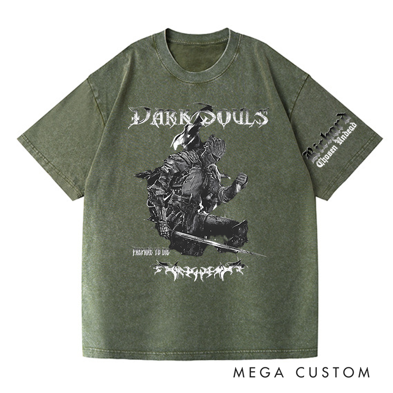 Personalized Prepare to Die Gothic Game Washed T-Shirts Video Game Tshirt Undead Shirt Halloween
