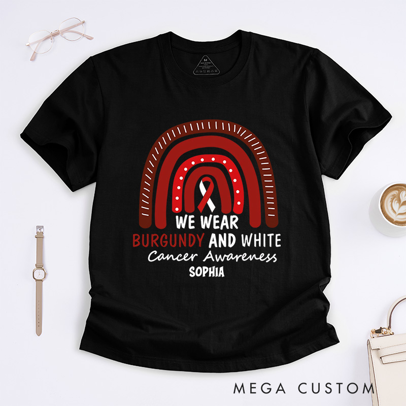 Personalized Head and Neck Cancer Awareness T-Shirt Head Neck Warrior Gift