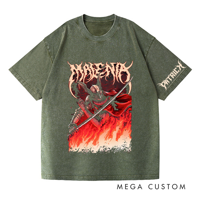 Personalized Malenia Game Washed T-Shirts Video Game Tshirt Soulslike Shirt