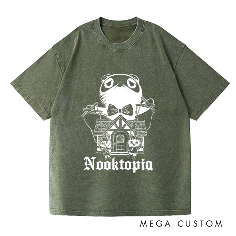 Personalized the Devil in Control Washed T-Shirts Video Game Tshirt Island Building Game Shirt