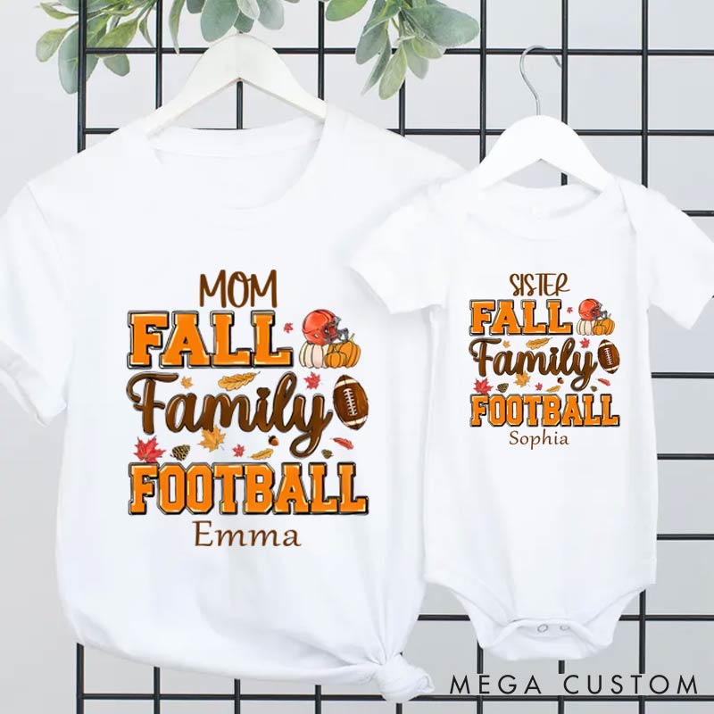 Personalized Fall Family Football Matching Outfit