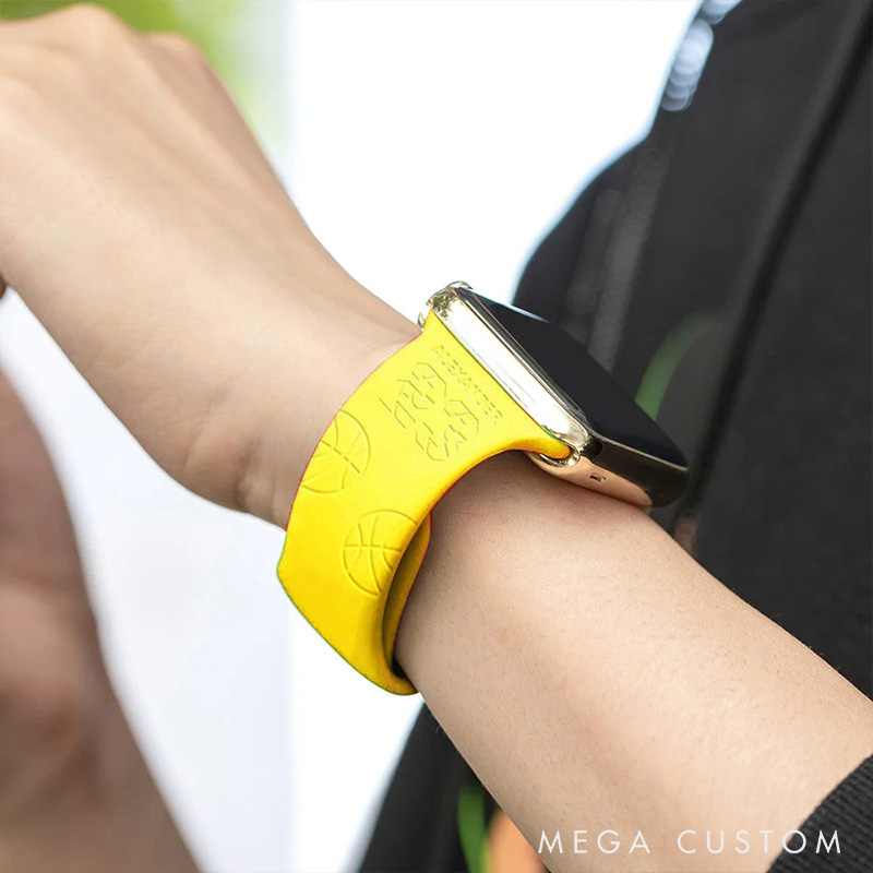 Personalized American Football Watch Band with Custom Name and Number for Sports Lovers