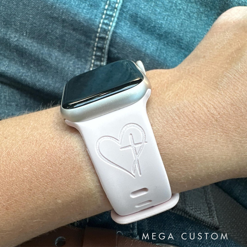 Personalized Christian Collection Silicone Watch Band with Bible Verses for Apple Watch Religious Messages Watch Band Christian Gift