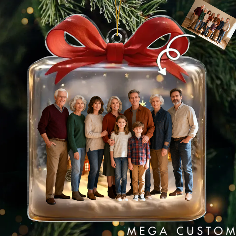 Personalized Christmas Ornament Custom Photo Acrylic Ornament Gifts for Family
