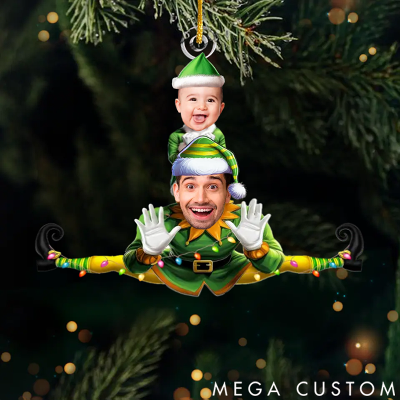 Personalized Christmas Ornament with Photo Acrylic Ornament Personalized Christmas Gifts for Family