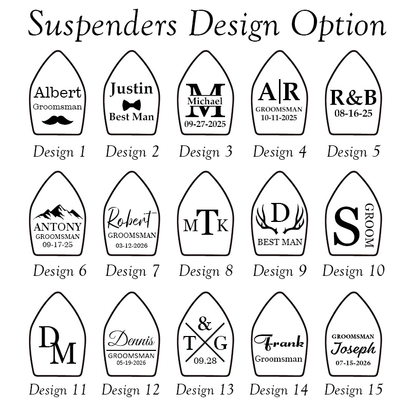 Personalized Leather Suspenders Custom Groomsman Wedding Gift Suspenders Bachelor Party Favors Suspenders Best Man Gift Groom Gift Suspenders