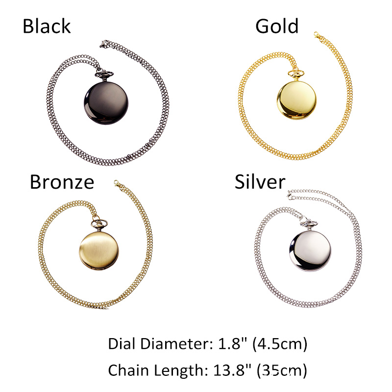 Personalized Pocket Watch Best Man Gifts Custom Pocket Watch with Chains Wedding Party Gift Groomsmen Gifts Pocket Watches