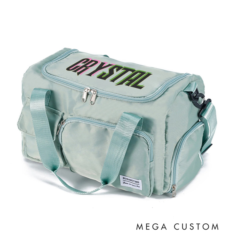 Personalized Duffle Bag Name Gym Bag with Shoulder Strap Multiple Compartments Birthday Christmas Gift for Fitness Lovers