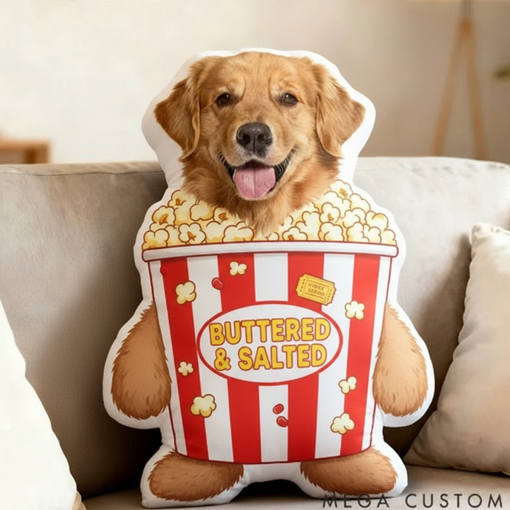 Personalized Pet Lover Food and Custom Photo Cute Pillow