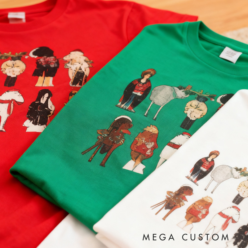 Personalized Classic T-shirt Horse Lover Animal Christmas Shirt for Equestrian Riding Lovers