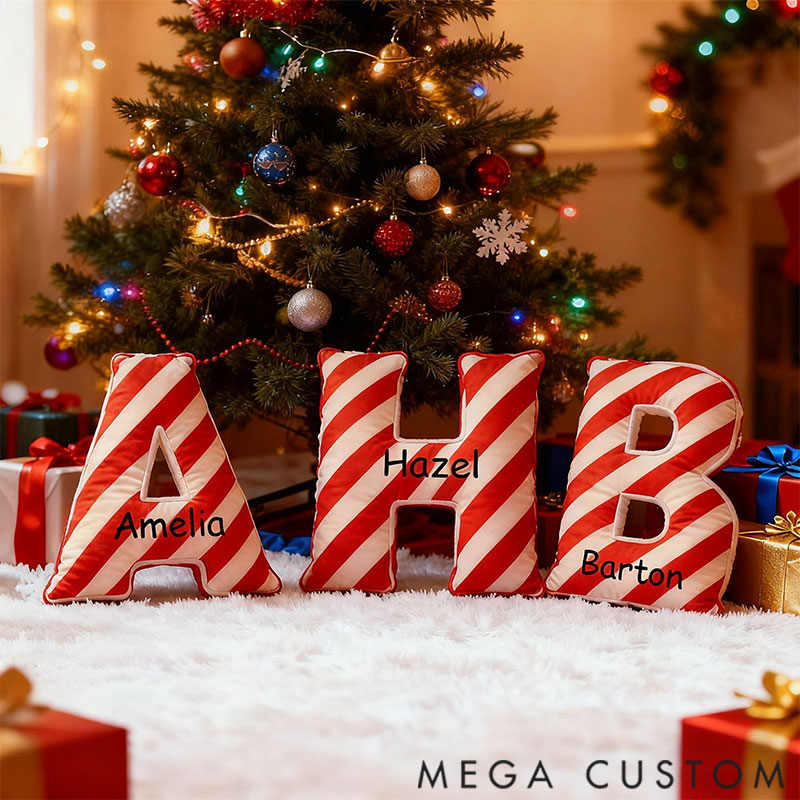 Personalized Graphic 3D Print Pillows Letter Shape Pillows Gifts Christmas Gifts for Family