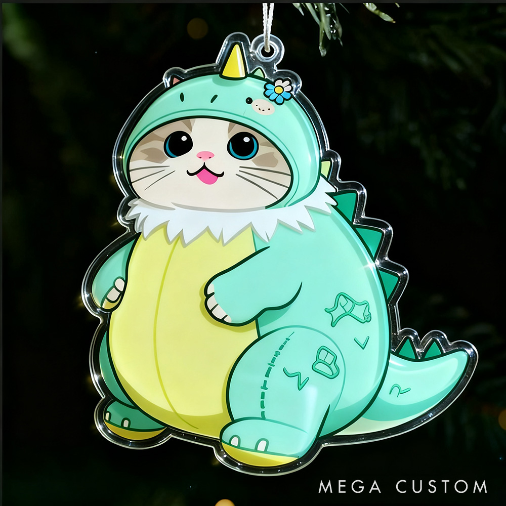 Personalized Pet Lover Adorable Dino Pet Ornament
