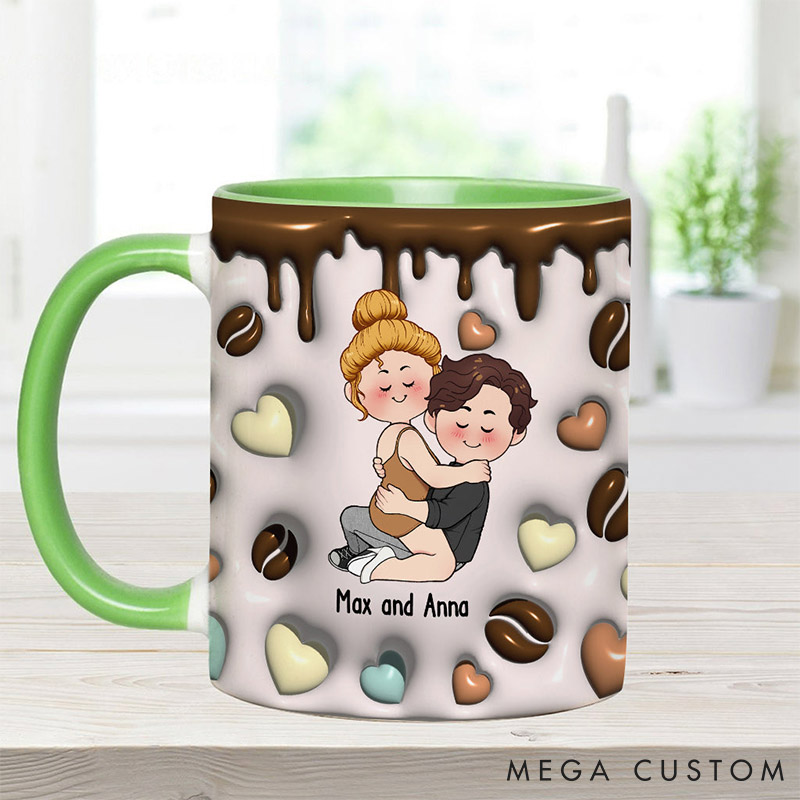 Personalized Couple I Like You How I Like My Coffee Hot and Inside Me Ceramic Mug Cute Sex Mug Valentine's Day Gift for Him Her Boyfriend Girlfriend