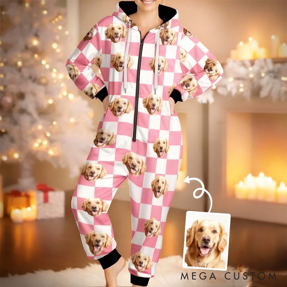 Personalized Pet Lover too Glam to Give a Woof Adult Onesie