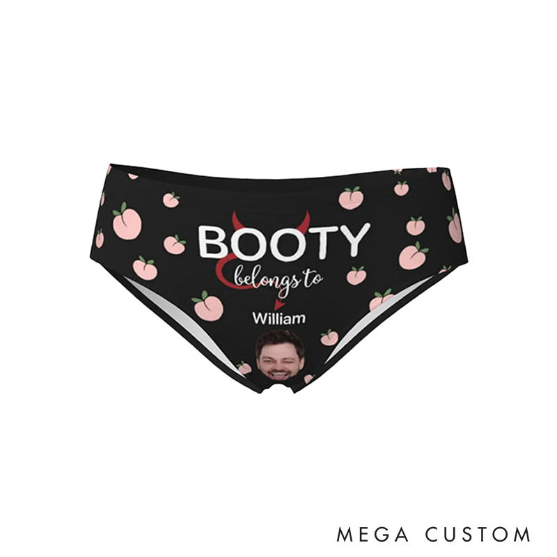 Personalized Boyfriend Husband Face Low-waisted Briefs Women Underwear with Men Face Photo I Licked It Valentine's Day Gift for Girlfriend Wife