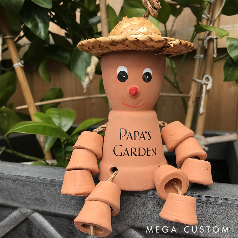 Personalised Plant Pot Man Dad's Garden Decor Gift Idea for Dad Grandad Gift Unique Men’s Gift Idea Garden Gift for Men