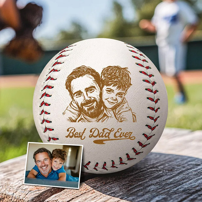 Personalized Custom Baseball with Engraved Photo for a Unique Keepsake  