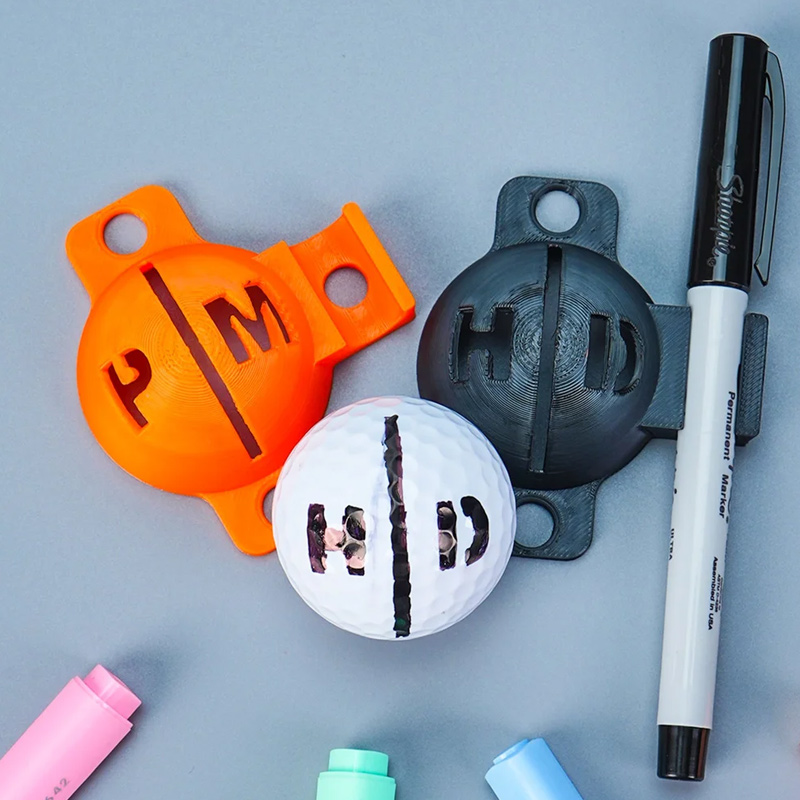 Personalized Multicolor 3D Printed Initials Golf Ball Line Stencil for Sharper Aim Golf Accessories Birthday Club Gift for Golfers Golf Lovers