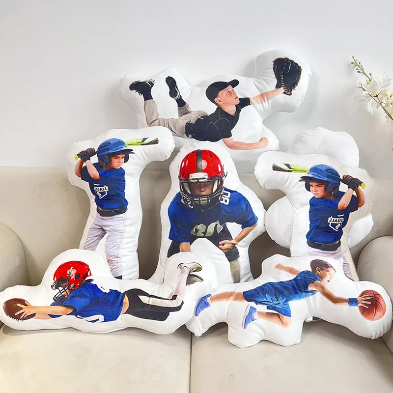 Personalized Photo American Football Player Pillow with Custom Your Photo