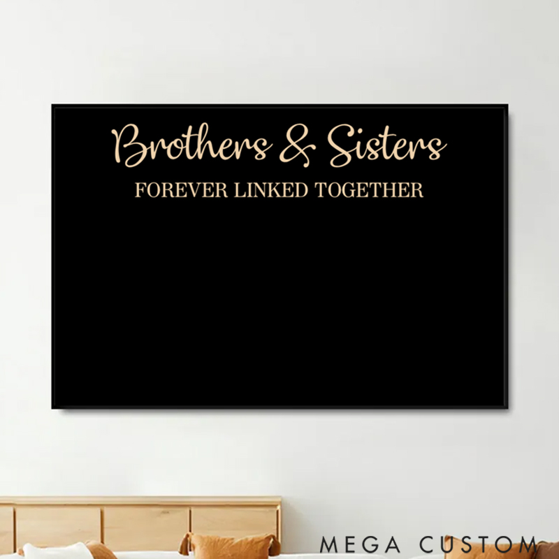 Personalized Family Forever Linked Together Crossword Puzzle Poster Christmas Holiday Poster