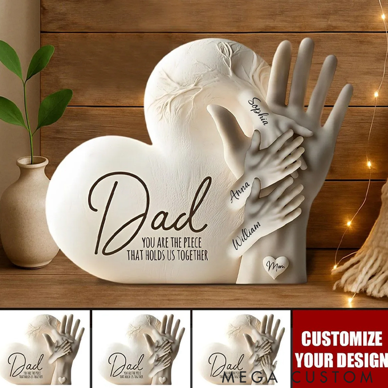 Personalized Acrylic Plaque Dad You are the Piece that Holds Us Together Personalized Acrylic Plaque