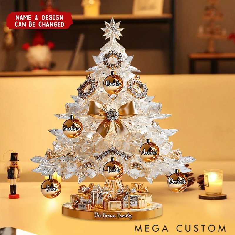 Personalized Acrylic Plaque Merry Christmas Holiday Festival Gift for Family