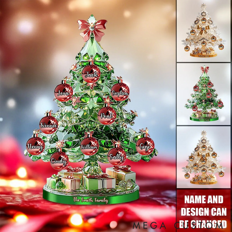 Personalized Acrylic Plaque Merry Christmas Holiday Festival Gift for Family