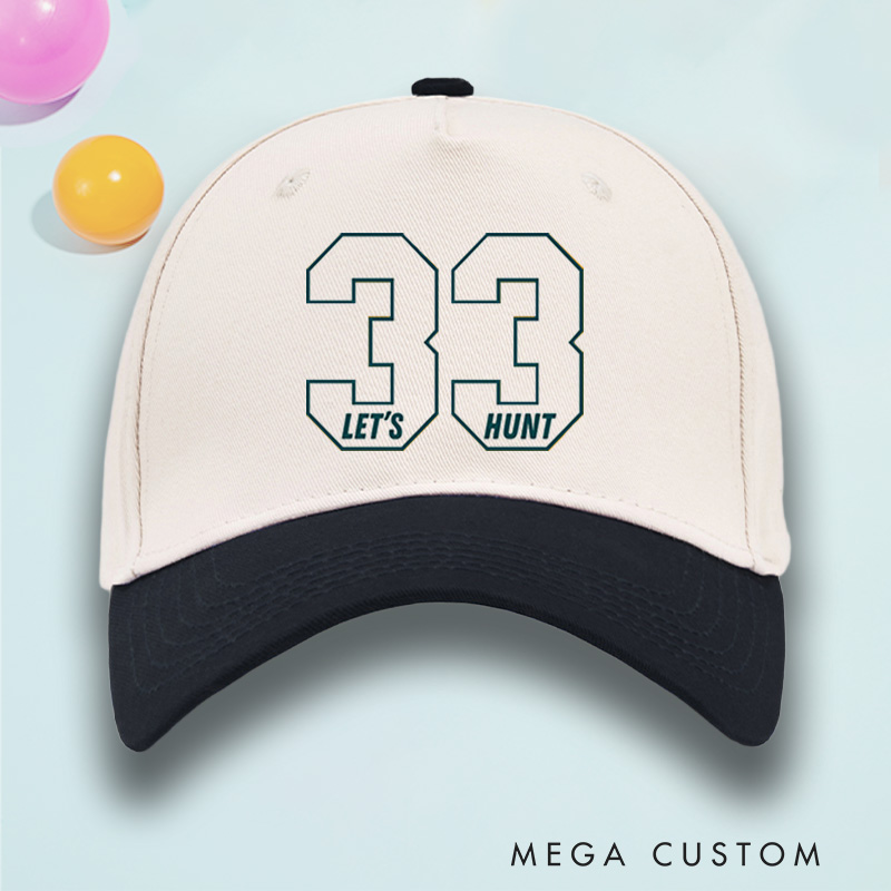 Personalized Baseball Cap with Custom Number Design