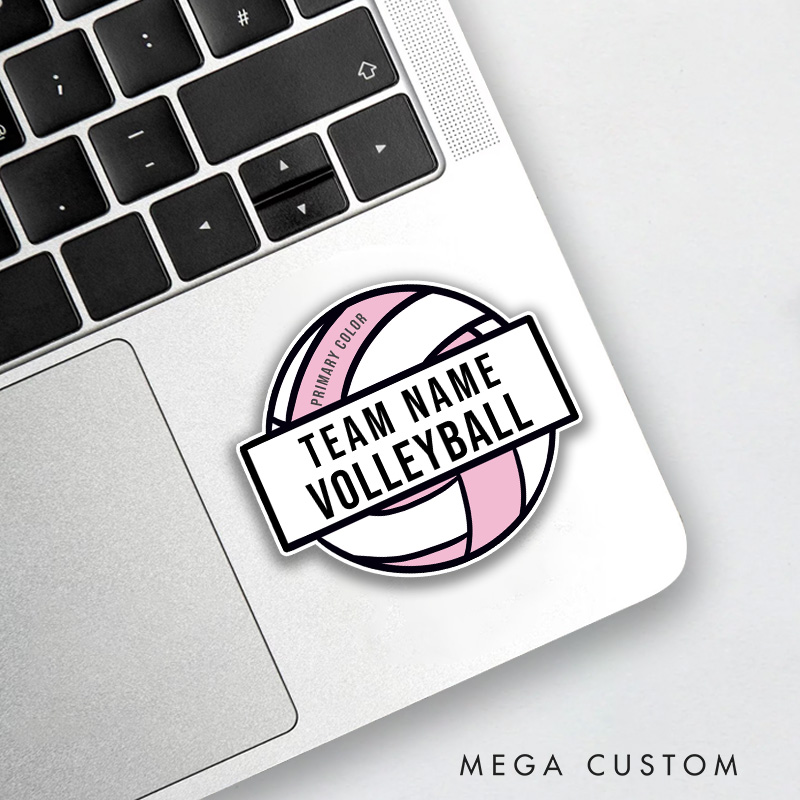 Personalized Volleyball Sticker with Custom Team Name, Perfect Gift For your Team