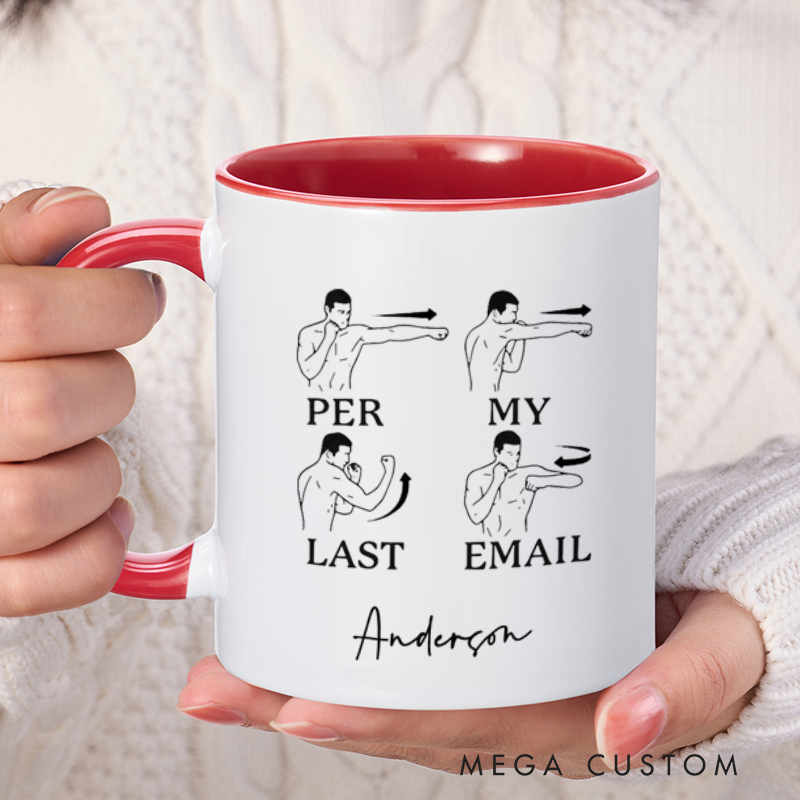 Personalized Farewell Mug with Per My Last Email Design Heartfelt Gift for Work Besties