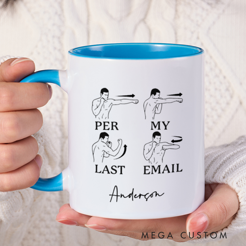 Personalized Farewell Mug with Per My Last Email Design Heartfelt Gift for Work Besties