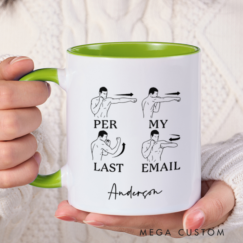 Personalized Farewell Mug with Per My Last Email Design Heartfelt Gift for Work Besties