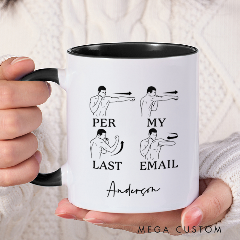 Personalized Farewell Mug with Per My Last Email Design Heartfelt Gift for Work Besties