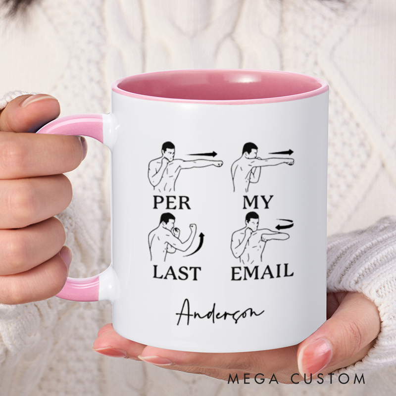 Personalized Farewell Mug with Per My Last Email Design Heartfelt Gift for Work Besties