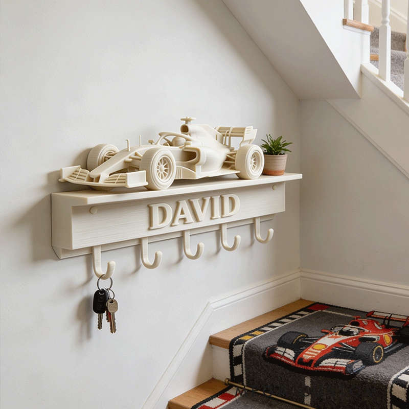 Personalized Racing Car Key Holder Unique Gift for Racers and Racing Lovers