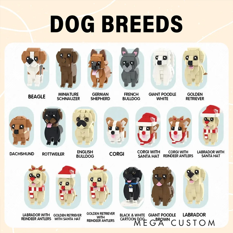 Personalized Custom Labrador Brick Figure - Personalized Dog Minifigure Building Block Toy, Custom Photo Pet Gift for Dog Lovers 